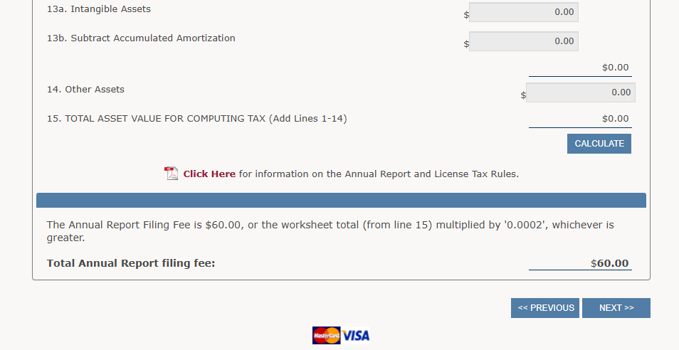 Fill in the balance sheet information.