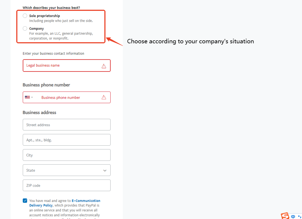 Prepare the enterprise information and corresponding phone numbers in advance.