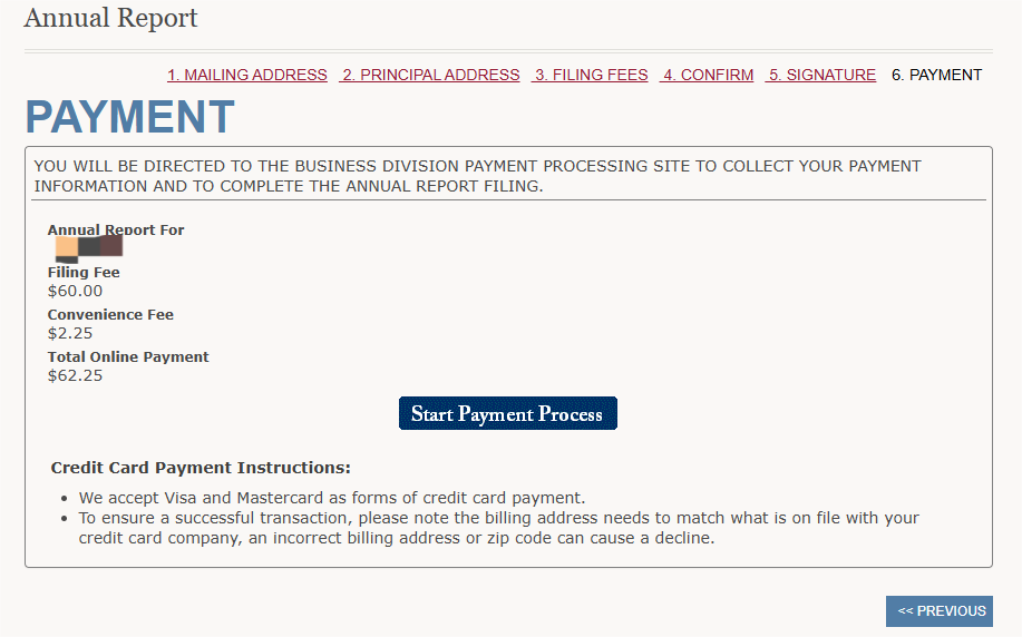 Start the payment process and finally complete the payment