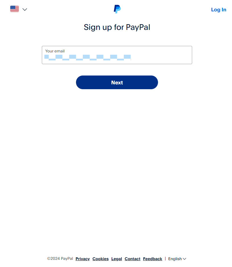 sign up for paypal