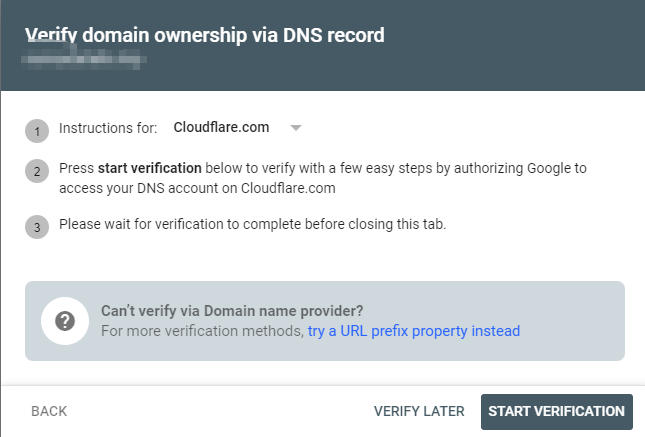 Verify Domain Ownership